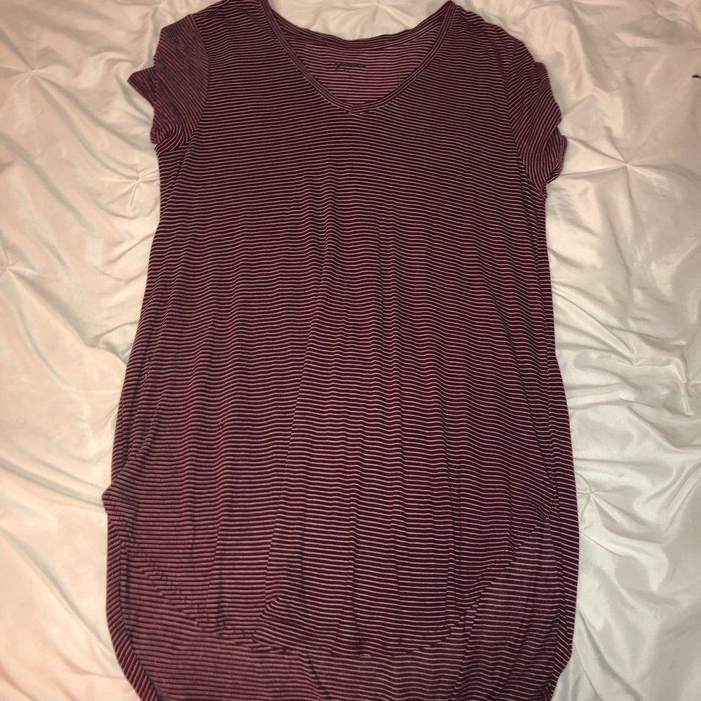 striped t shirt dress